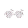 thumbnail image 2 of Suealasg Newborn Girls Spring Rompers Baby Valentine's Day Clothes Bow Embroidery Long Sleeve Bodysuits Headband, 2 of 9