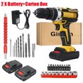 thumbnail image 1 of Gisam Cordless Impact Drill Electric Screwdriver Rechargeable Handheld Hammer Drill Power Tool 25 3 Torque Driver Li-ion Battery, 1 of 7