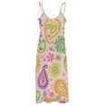 thumbnail image 5 of Pink Paisley Floral Vibrant Pattern Design Fine Art Sleeveless Dress Summer Dress Woman 2025, 5 of 7