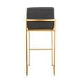 thumbnail image 5 of Fuji Contemporary High Back Barstool In Gold Steel And Charcoal Fabric - Set Of 2, 5 of 8