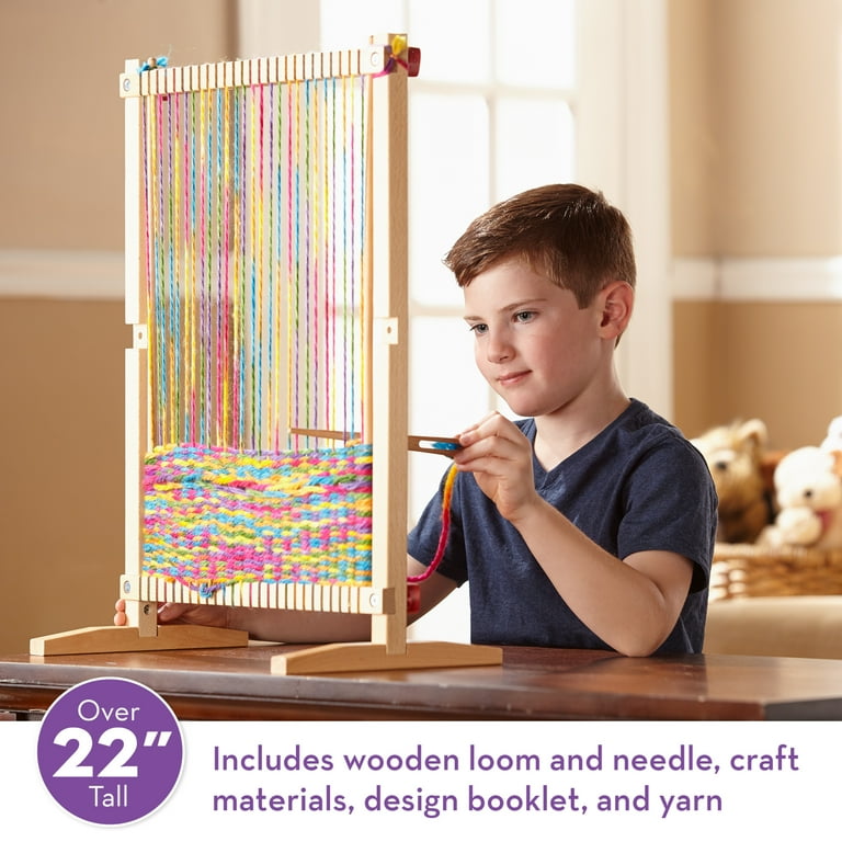 Melissa Doug Wooden Multi-Craft Weaving Loom: Extra-Large Frame