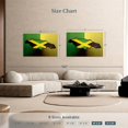 thumbnail image 4 of Elephant Stock Jamaican Island Flag Wall Art - Horizontal Canvas Wall Art - Living Room Wall Decor - Flags Canvas - Black And Green Decor - 48" x 32", 4 of 8