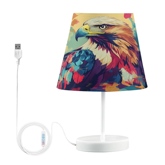 BZSMCE Table Lamp Creative Colorful Bird Plainting Simple Pattern Night Light