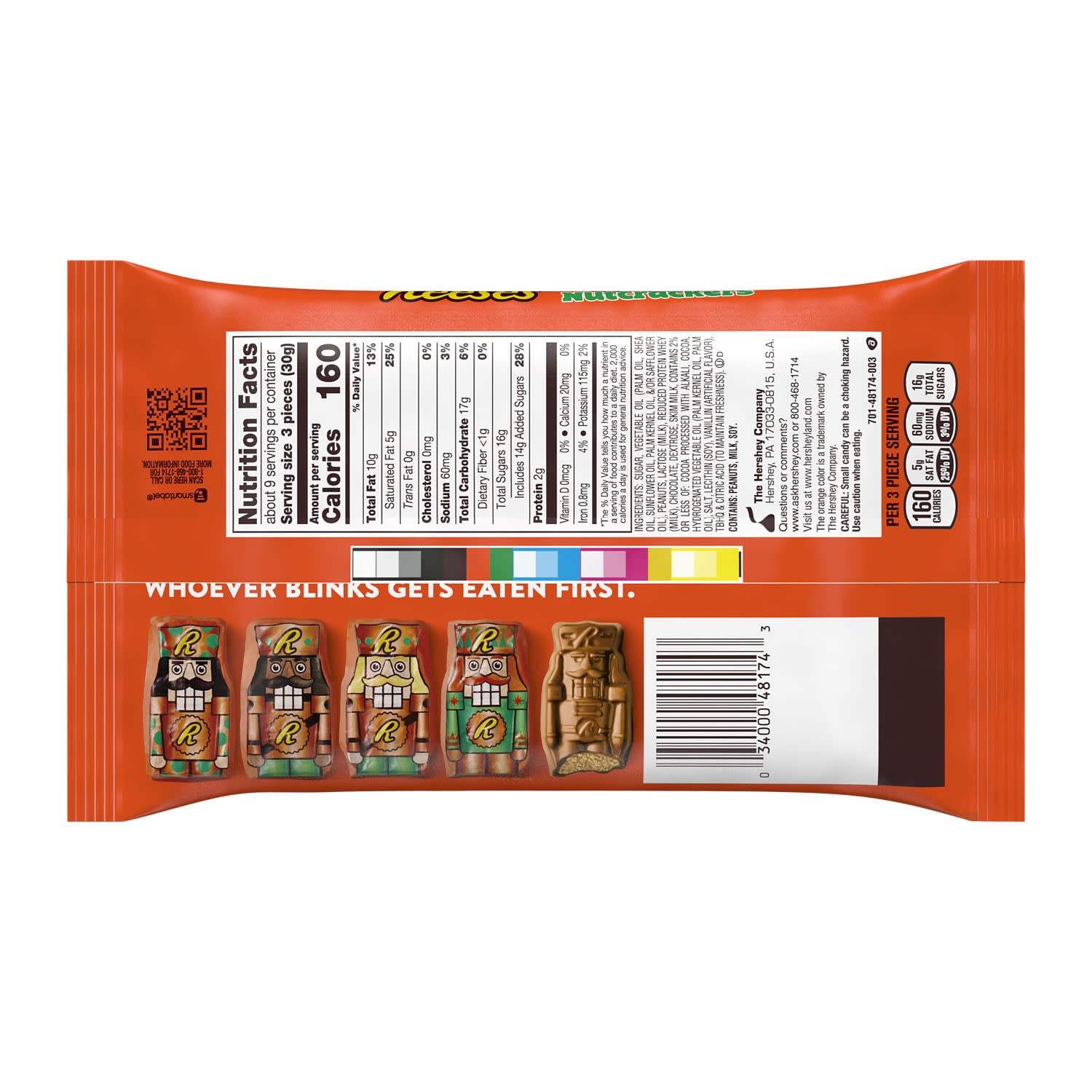 (2 pack) Reese's Chocolate Peanut Butter Creme Nutcrackers Christmas Holiday Candy Stocking Stuffers, Bag 9.2 oz