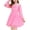 Pink, variant on Lanbubble Girls Dresses Puff Long Sleeve Square Neck Homecoming Dress Cute A-Line Pink Dress For Teens 8-14 Years