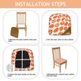 thumbnail image 4 of Halloween Jack O Lantern Silhouettes Seat Covers for Dining Room Chairs Set Of 6,Stretch Printed Washable Chair Seat Cover with Elastic Ties and Button,Removable Waterproof Couch Cushion Covers, 4 of 6