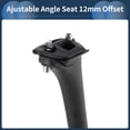 thumbnail image 6 of Unique Bargains Bike Seat Posts 30.8x400mm Bike Saddle Post Seat Tube Carbon Fiber Matte Black Adjustable Angle Seat 12mm Offset, 6 of 8