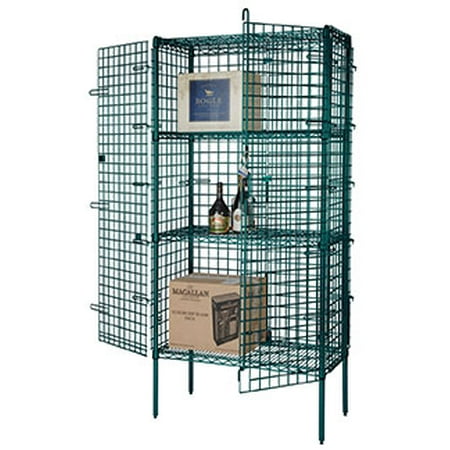 

14 Deep x 48 Wide x 63 High Freezer Security Cage with 3 Interior Shelves