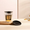 thumbnail image 3 of Bodum Tea for One Double 0.35-Liter Wall Glass Tea Strainer, 12-Ounce, Black, 3 of 3