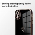 thumbnail image 4 of Luxury Love Heart Compatible with iPhone XR Case Cute for Women & Girls with Glitter Gold Plated Design Upgraded Full Camera Protection Soft TPU Shockproof Phone Cover-Black, 4 of 6