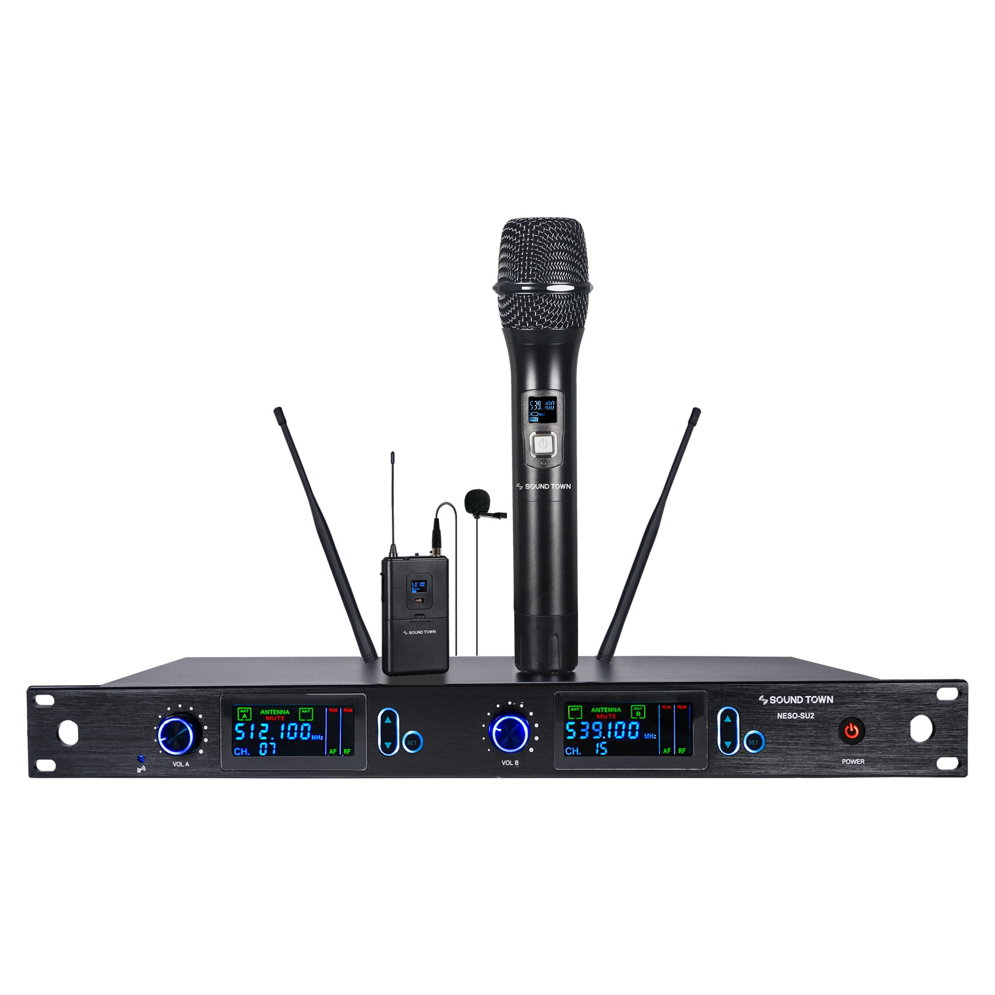 Sound Town 200 Channels Professional UHF Wireless Microphone System