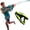 Green, variant on Electric Water Gun with LED & Mist Effects, Automatic Rechargeable Blaster with Futuristic Axe Design, Long Range for Summer Outdoor Fun
