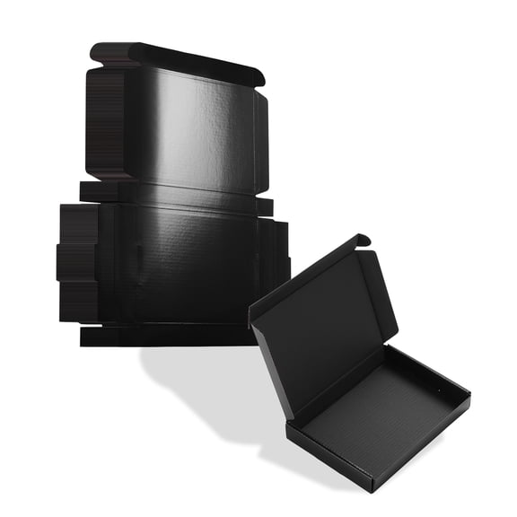 30 Pack 7x5x1 Black Shipping Boxes, Small Cardboard Mailer Boxes for Small Business Packaging