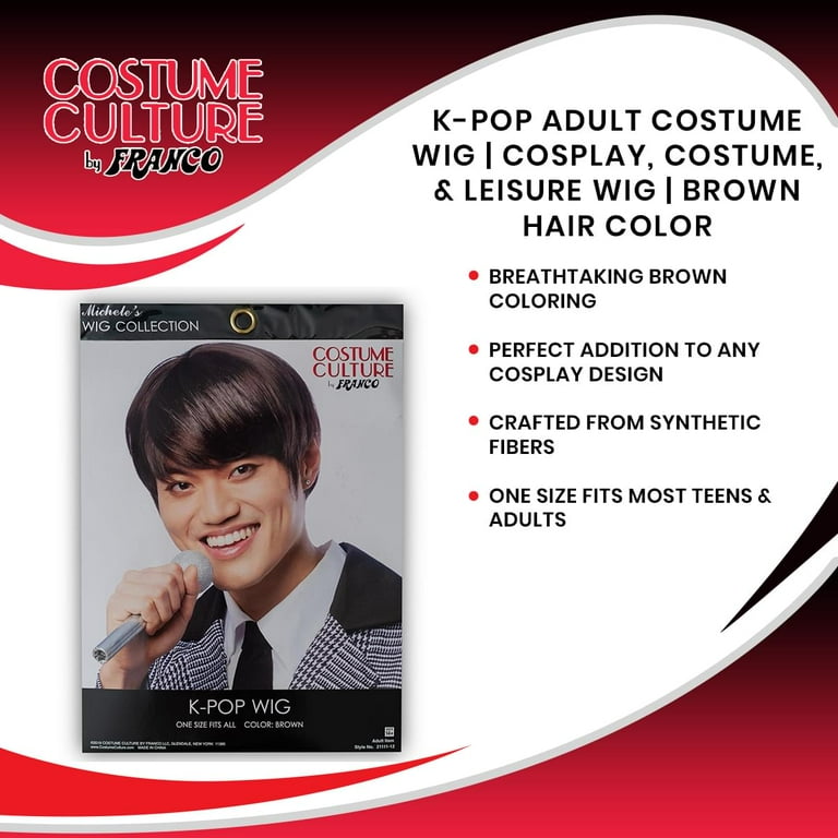 K Pop Adult Costume Wig Cosplay Costume Leisure Wig Brown