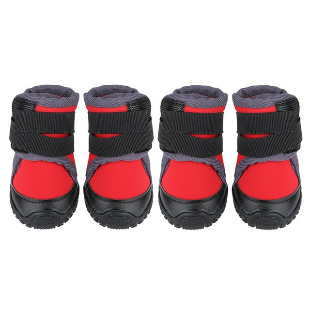 Zapatos para mascotas NikouMX 4 piezas moda para cachorros y perros color rojo naranja tamaño 45# 50# 55# 60# 70# 80# 90#