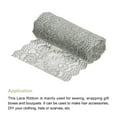 thumbnail image 4 of Uxcell 5.9 inch Wide Polyester Floral Pattern Lace Trim Ribbon for Sewing Making Light Gray 5 Yard, 4 of 7