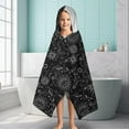 thumbnail image 6 of Black Gothic Sun Planet Pattern Hooded Bath Towel，60"x35" for Ages 3 To 12 Kids, Quick Dry Lightweight Soft Microfiber Hood Beach Towel Cover Up for Kids, 6 of 7