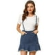 thumbnail image 1 of Minifalda Vaquera Con Dobladillo Con Volantes Y Tirantes Ajustables Para Mujer Azul M, 1 of 5