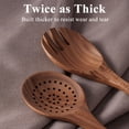 thumbnail image 6 of QOPR 9-Piece Teak Wood Wooden Utensil Set with Utensil Holder, Wooden Spoons for Cooking, Kitchen Utensils Set for Kitchen and Dining, 6 of 9
