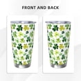 thumbnail image 2 of St Patricks Day Tumbler 20oz Watercolor Shamrock Stainless Steel Insulated Tumblers with Lid and Straw Irish Clover Travel Coffee Mug Wine Tea Cups Water Bottle Holiday Gifts for Women, 2 of 6