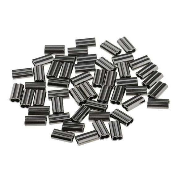 Double Barrel Copper Sleeves Fishing Crimps for Rigs Making 2.0mm Bore