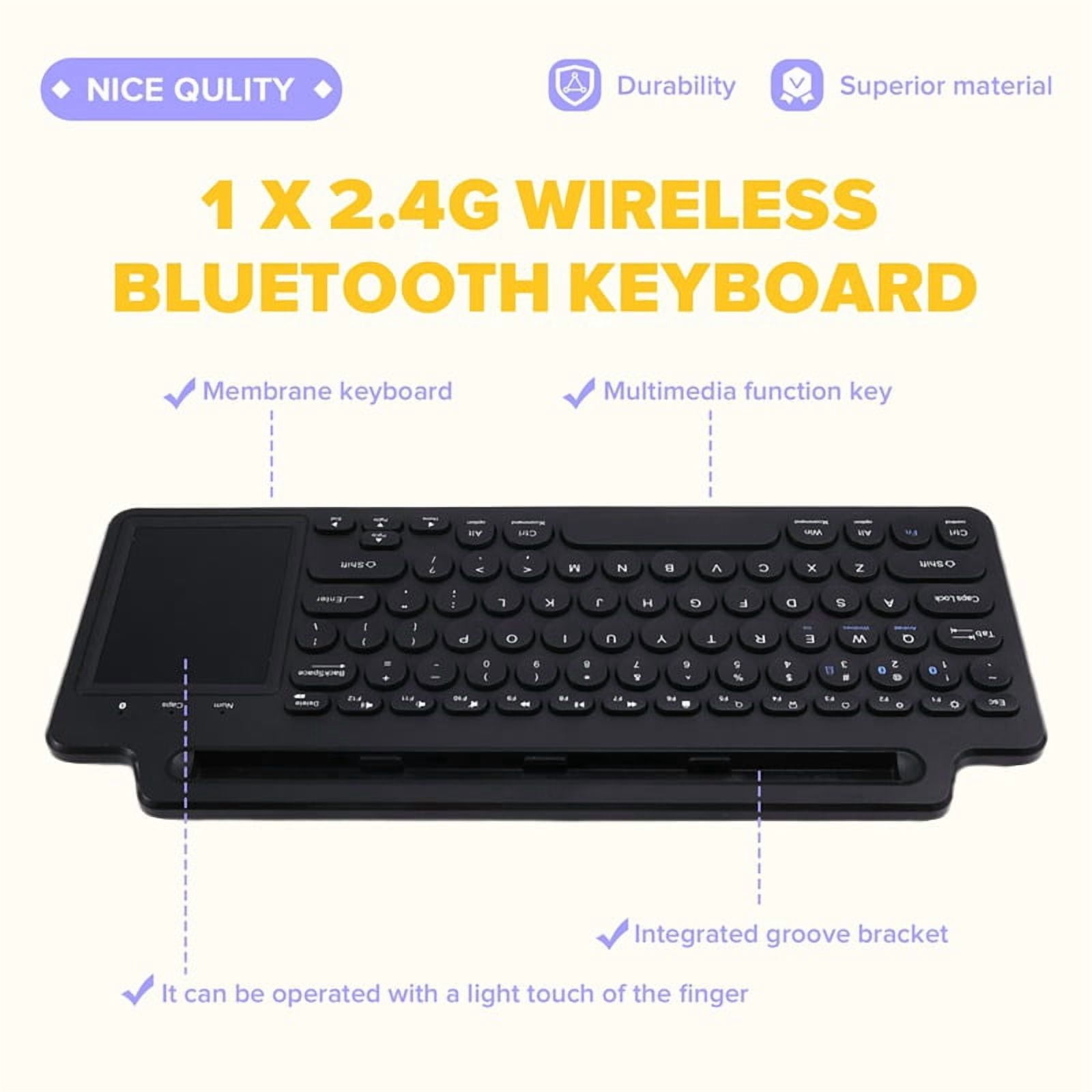 2.4G Wireless Bluetooth Keyboard with Number Touchpad Mouse Card Slot Numeric Keypad for Android IOS Desktop Laptop PC