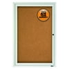 Quartet Enclosed Cork Bulletin Board for Outdoor Use, 2' x 3', 1 Door, Aluminum Frame