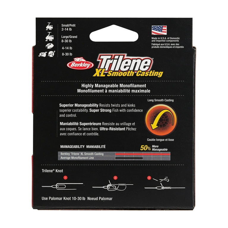 Berkley Trilene® XL® Monofilament Fishing Line, Low-Vis Green, 8 lb Test Strength, 1000 yd Berkley Trilene® XL® Monofilament Fishing Line, Low-Vis Green, 8 lb Test Strength, 1000 yd