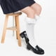 thumbnail image 4 of 2 pares de calcetines con volantes para mujer Calcetines largos de encaje con lazos Calcetines con volantes para niñas Calcetines altos con lazo Lindas medias blancas para mujer, 4 of 5