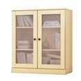 thumbnail image 5 of Palace Imports 100% Solid Wood 3-shelf Bookcase with Adjustable Shelves and Frosted Glass Doors, Yellow, 5 of 5