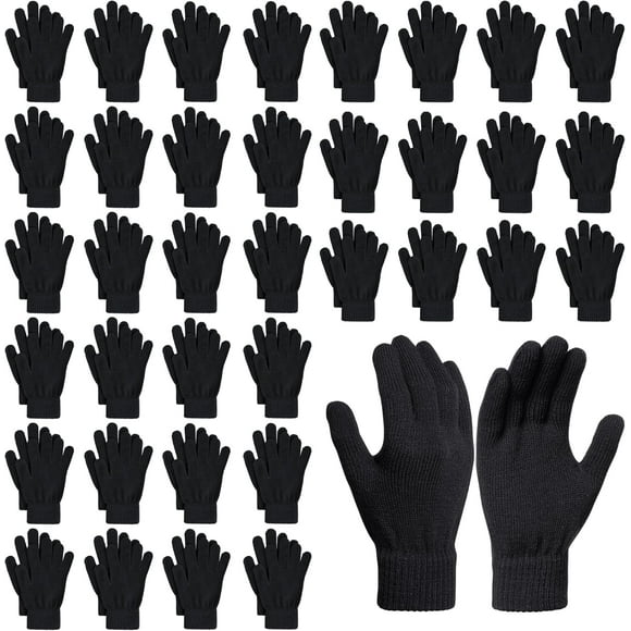 36 Pairs Winter Gloves Knit Warm Gloves Magic Glove Bulk Pack Christmas Gift for Men Women Teens Homeless Cold Weather