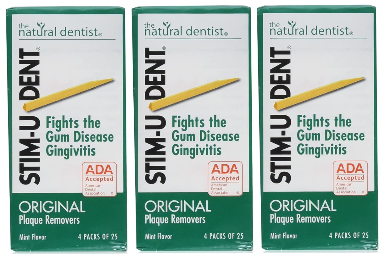 Stim-U-Dent Plaque Removers - Mint Flaver - 300 Picks (12 Packs of 25)