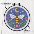 thumbnail image 2 of Bucilla Counted Cross Stitch Kit for DIY Arts and Crafts Projects, Expressive Bee, 6", 2 of 4