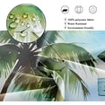 thumbnail image 6 of Beach Ocean Shower Curtain for Bathroom Decor 84Wx72H Coastal Nautical Positive Quotes Seaside Tropical Palm Tree Teal Blue Art Printed Fabric Polyester Waterproof 12 Pack Plastic Hook, 6 of 6