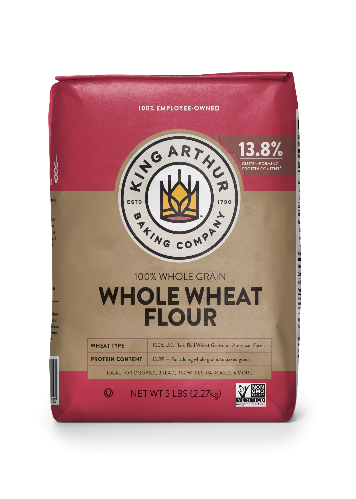 King Arthur Flour 100 Premium Whole Wheat Flour 80 Oz Walmart Com Walmart Com