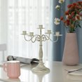 thumbnail image 2 of Antique 12 Distressed 5 Arm Metal Candelabra for Dining Room, Entryway, Kitchen and Vanity, 2 of 7