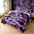 thumbnail image 3 of Manfei Rustic Camouflage Twin Quilt Set, Countryside Camo Twin Coverlet Set, Orchid Plum, 2pcs, 1 Bedspread and 1 Pillowcase, 3 of 7