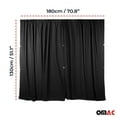 thumbnail image 2 of OMAC Trunk Tailgate Curtains for Chevrolet Express Black 2 Privacy Curtains, 2 of 6