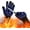 Blue, variant on Upgraded Triple-Layer BBQ Gloves Heat Resistant for Grill & Oven, Cut-Resistant and Non-Slip Kitchen Cooking Gloves for Barbecue, Frying, Baking