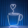thumbnail image 2 of Glowneon Coffee Heart Neon Sign, Coffee Cup Neon Light Wall Art Room, 2 of 4