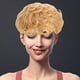 thumbnail image 5 of Peluca de cabello humano corto y rizado para mujer, color claro, ondulada, en capas, ideal para fiestas, disfraces, bodas y espectáculos, 5 of 7