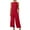 Red, variant on Casual Linen Pants Sets for Women, 2 Piece Summer Outfits, Casual Sleeveless Crop Tank Tops Wide Leg Capris Pants Beach Vacation Travel Outfit Sets Matching Clothing