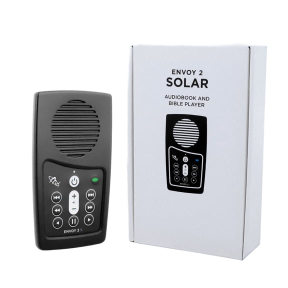 New King James Version (NKJV) Narrated by Bob Sauer MegaVoice Handheld Solar Audio Bible Player (Solar-USBC)