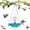 A Blue, variant on LEJHVAQK Solar Cascade Hanging Bird Bath Fountain,Outdoor Hanging Bird Bath with Solars Pump & Glass Bowl,Attracting Wild Birds and Hummingbirds for Outdoor Garden Backyard Patio Lawn (A Pink)