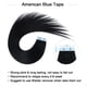 thumbnail image 4 of Extensiones de cabello SUYYA Tape in Human Hair 22", color negro azabache, 4 of 7