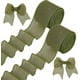 thumbnail image 1 of 20 yardas/2 rollos de cintas de arpillera color verde oliva, 2.5 pulgadas de ancho, cintas de tela de arpillera verde, cintas con borde alambrado, cinta de arpillera, 1 of 6