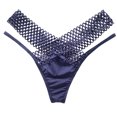 thumbnail image 3 of opvise Women Panties Low Waist Hollowed Out Cross-belt See-through Thin Strip Underwear Blue One Size, 3 of 8