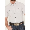 thumbnail image 3 of Cody James Men's Lake Travis Plaid Print Short Sleeve Snap Western Shirt Tall - CJSU23W17-T WHT  Tall, 3 of 4