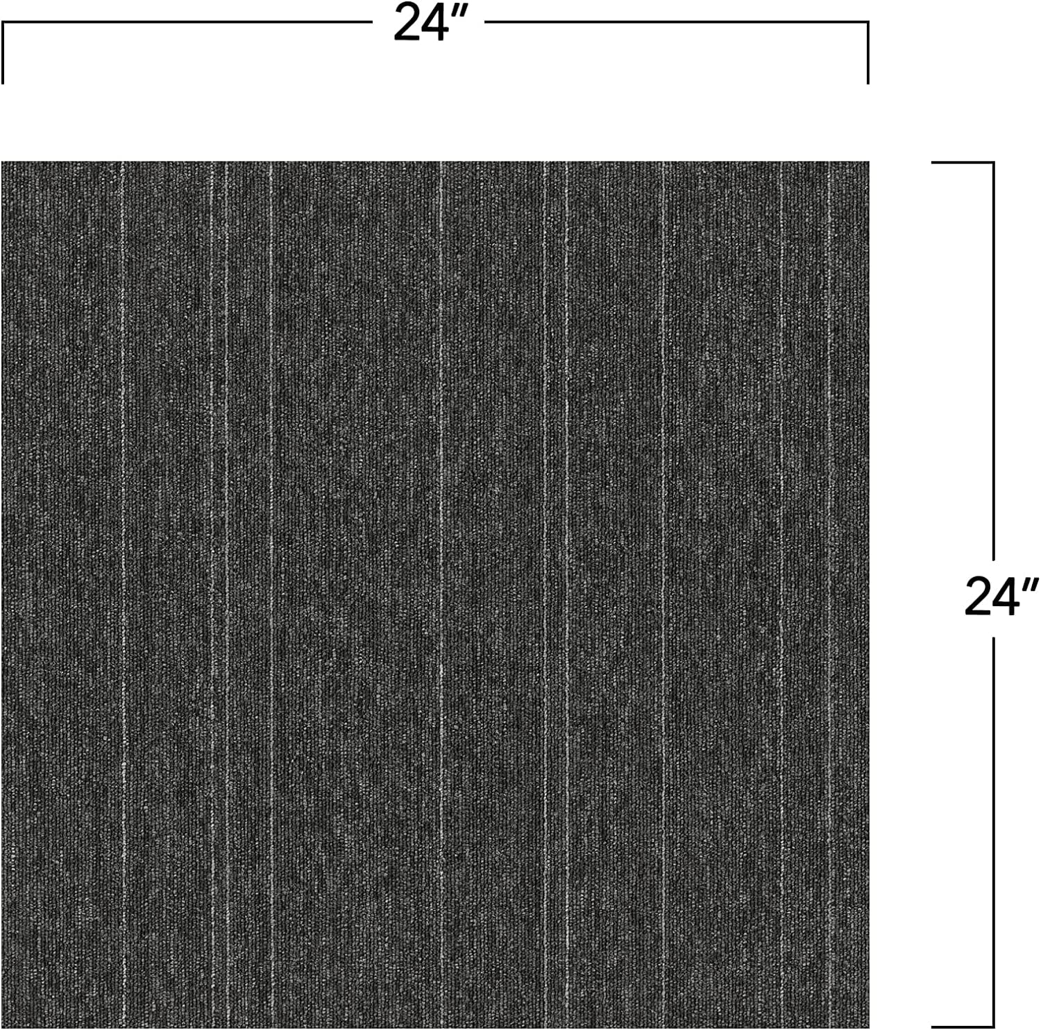 Mohawk Basics 24" x 24" Carpet Tile Sample with EnviroStrand™ PET Fiber in Smoke (1 piece)