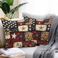 thumbnail image 2 of Throw Pillow Covers 26x26 Inch Set of 2, American Flag Waterproof Outdoor Pillow Covers, Texas Star Farmhouse Sunflowers Blue Red Decorative Cushion Pillowcases for Couch, Sofa, Bed, Garden, Patio, 2 of 9